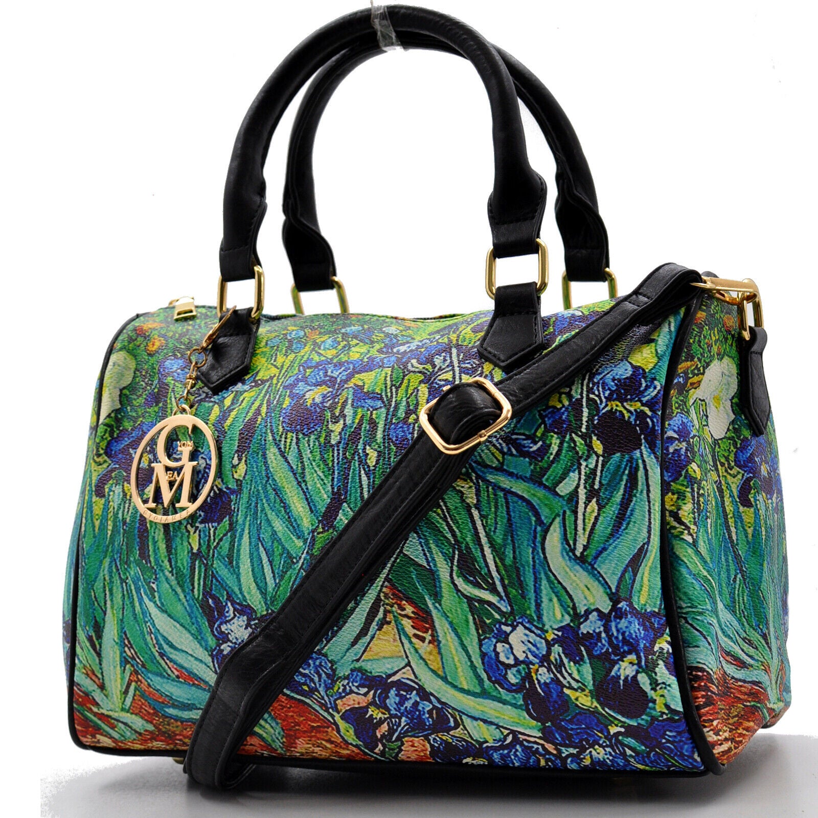 GM borsa fantasia dipinto Vincent Van Gogh iris girasoli bauletto elegante moda