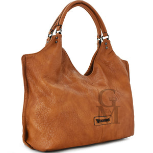 Borsa donna yyCoveri marrone pelle venata sacco hobo capiente shopping morbida