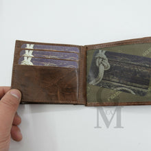 Carica l&#39;immagine nel visualizzatore di Gallery, Portafoglio nuovo pelle uomo verde moda CHARRO porta carte ribaltina portamonete