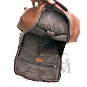 Zaino luxury pelle marrone originale A. Basile uomo porta pc portatile lavoro