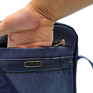 Borsello coveri uomo borsa nylon nuovo tracolla spalla casual passeggio nero blu