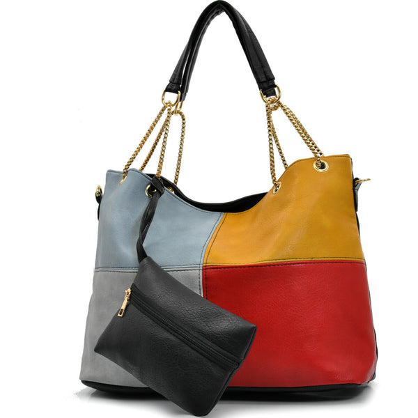 GM borsa multi colore colorata shopping morbida casual spalla tracolla grande