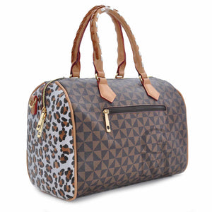 Gyoiamea borsa bauletto fantasia leopardato nuova donna tracolla pelle cerniera