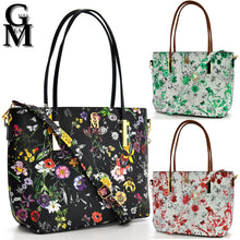 Carica l&#39;immagine nel visualizzatore di Gallery, Borsa shopping moda grande GM donna grande spalla pelle fantasia fiori floreale