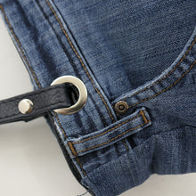 Carica l&#39;immagine nel visualizzatore di Gallery, Borsa jeans artigianale  fatta a mano shopping capiente donna manici capiente