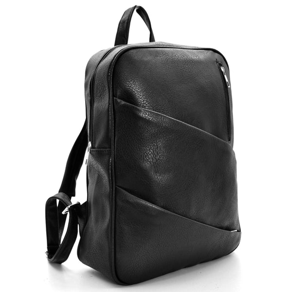 Zaino gm pelle nero originale uomo porta pc portatile casual lavoro