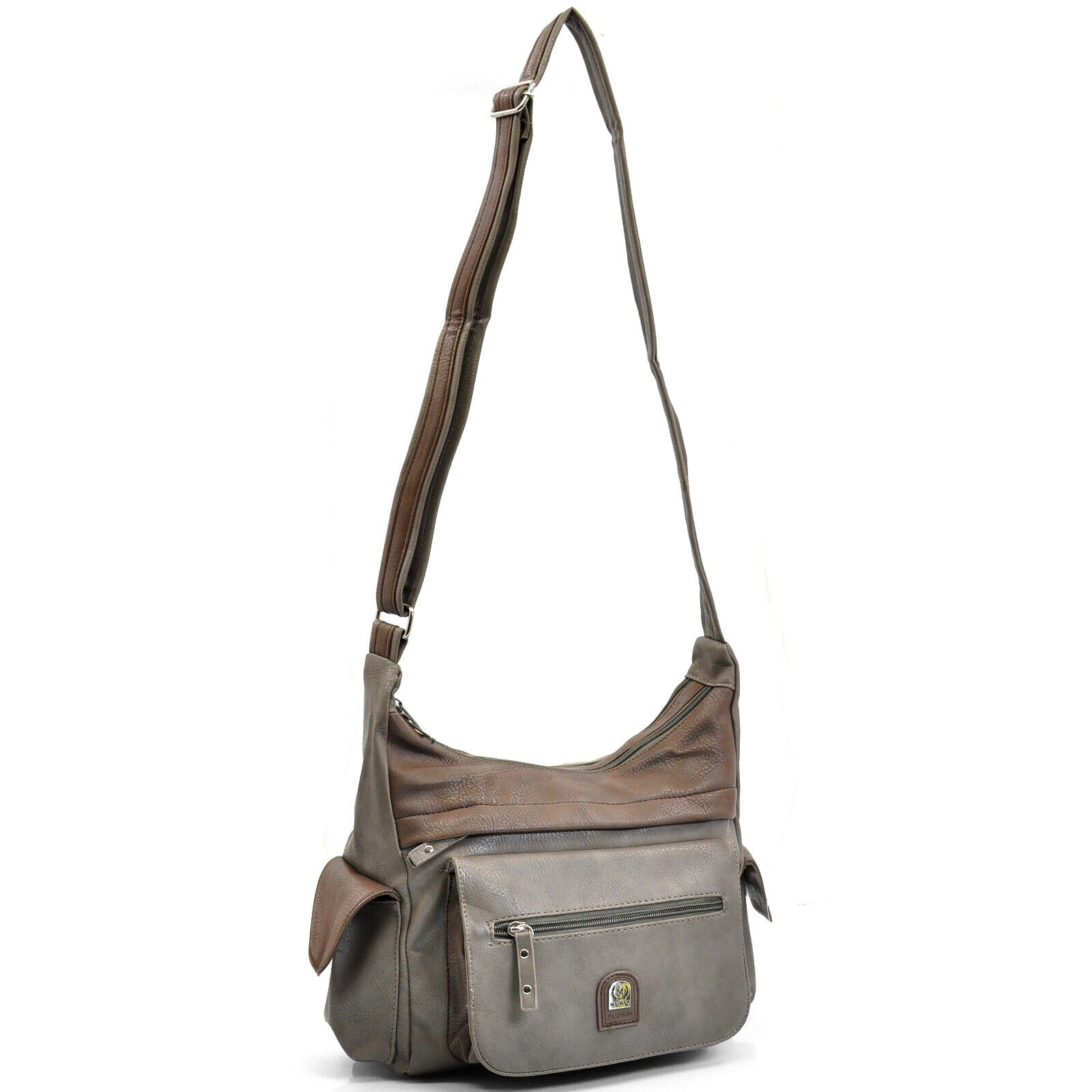 Borsa a tracolla donna messenger mezzaluna casual passeggio zip pelle tracolla