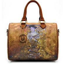 Carica l&#39;immagine nel visualizzatore di Gallery, GM borsa stampa colori Vincent Van Gogh Notte stellata sul rodano donna bauletto