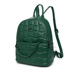 COVERI Zaino lucido donna uomo pelle cuoio  vintage casual giornaliero trapunta