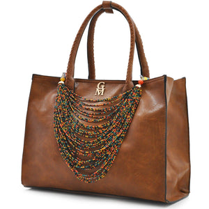 Borsa donna spalla pelle shopping multifilo elegante spalla GYOIAMEA multicolore
