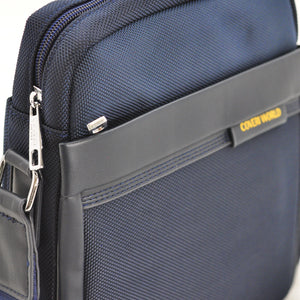 Borsello uomo firmato COVERI blu tasche tessuto tecnico nylon sportivo passeggio