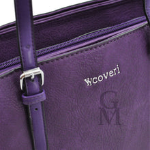 Carica l&#39;immagine nel visualizzatore di Gallery, Borsa Coveri collection donna grande spalla pelle passeggio shopping viola nuova