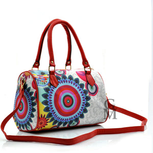 Bauletto donna borsa borsetta fantasia colorata fiori multicolore tracolla 2020