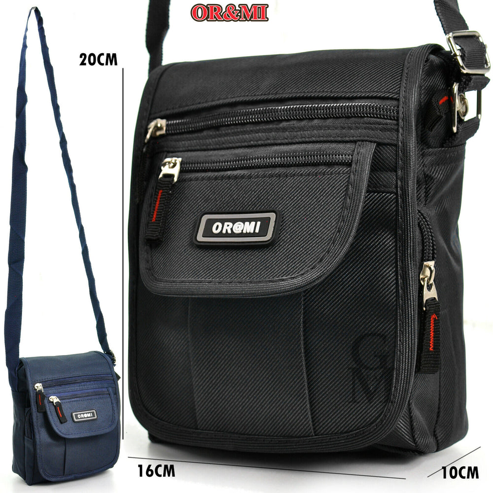 Borsello borsa piccola tasche zip uomo tracolla blu nero sport lavoro passeggio