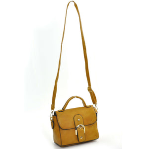 borsetta cinghia borsa piccola vintage gialla pelle vintage tracolla regolabile