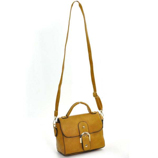 borsetta cinghia borsa piccola vintage gialla pelle vintage tracolla regolabile