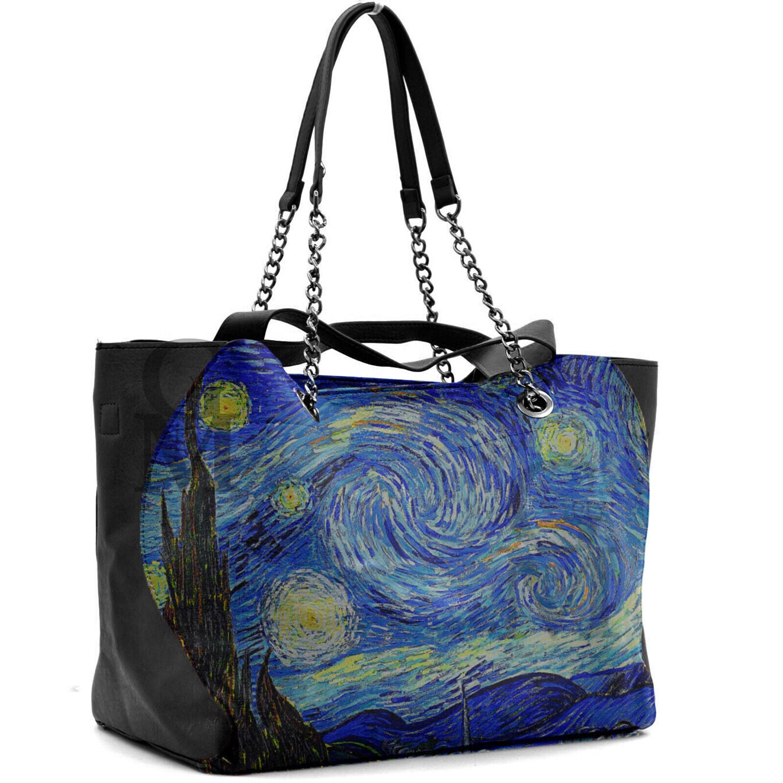 GM borsa donna fantasia dipinto V. Van Gogh Notte stellata klimt il bacio IRIS