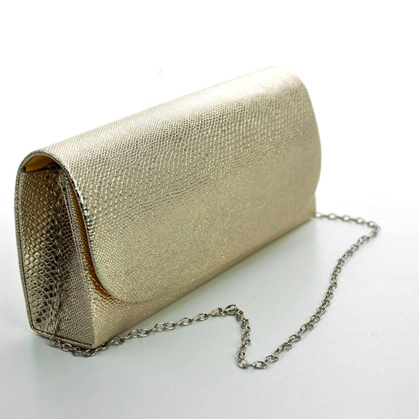 Pochette matrimonio eventi elegante rigida pelle serpente coccodrillo squamata