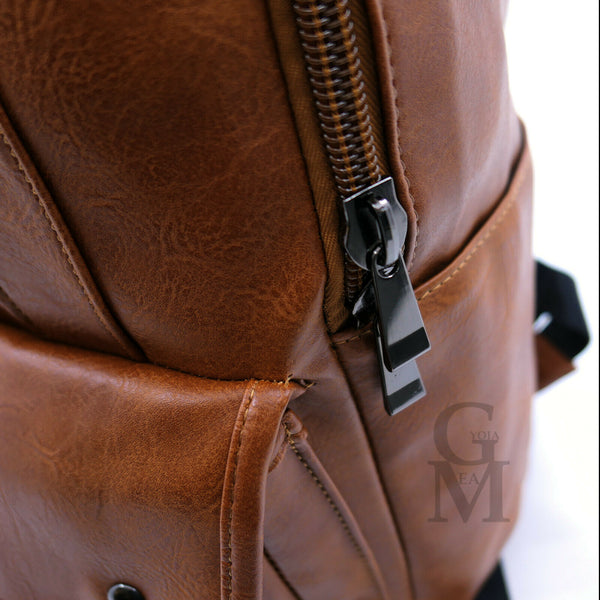 GM Zaino pelle portadocumenti pc viaggio lavoro passeggio grande vintage nuovo