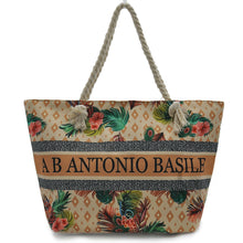 Carica l&#39;immagine nel visualizzatore di Gallery, borsa mare fantasia brasile floreale firmata A.Basile colorata manici corda