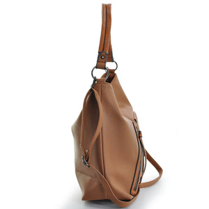 CHARRO borsa firmata originale donna sacco hobo pelle grande cerniera zip tasche