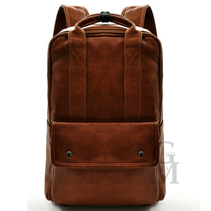 GM Zaino pelle portadocumenti pc viaggio lavoro passeggio grande vintage nuovo