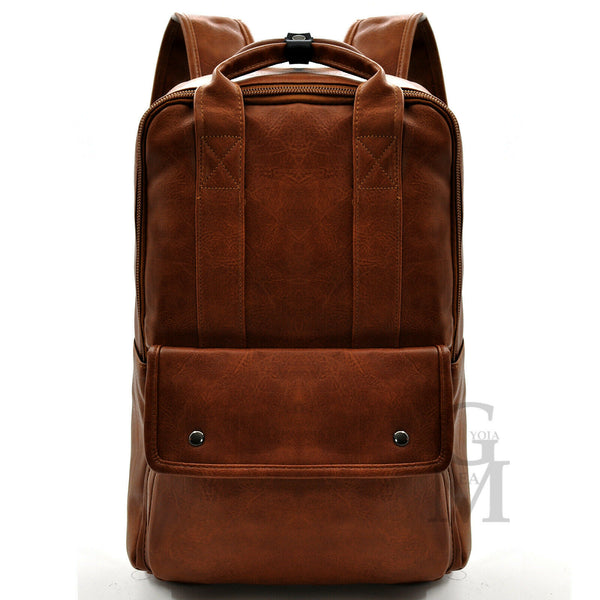 GM Zaino pelle portadocumenti pc viaggio lavoro passeggio grande vintage nuovo