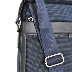 Borsello uomo firmato COVERI blu tasche tessuto tecnico nylon sportivo passeggio