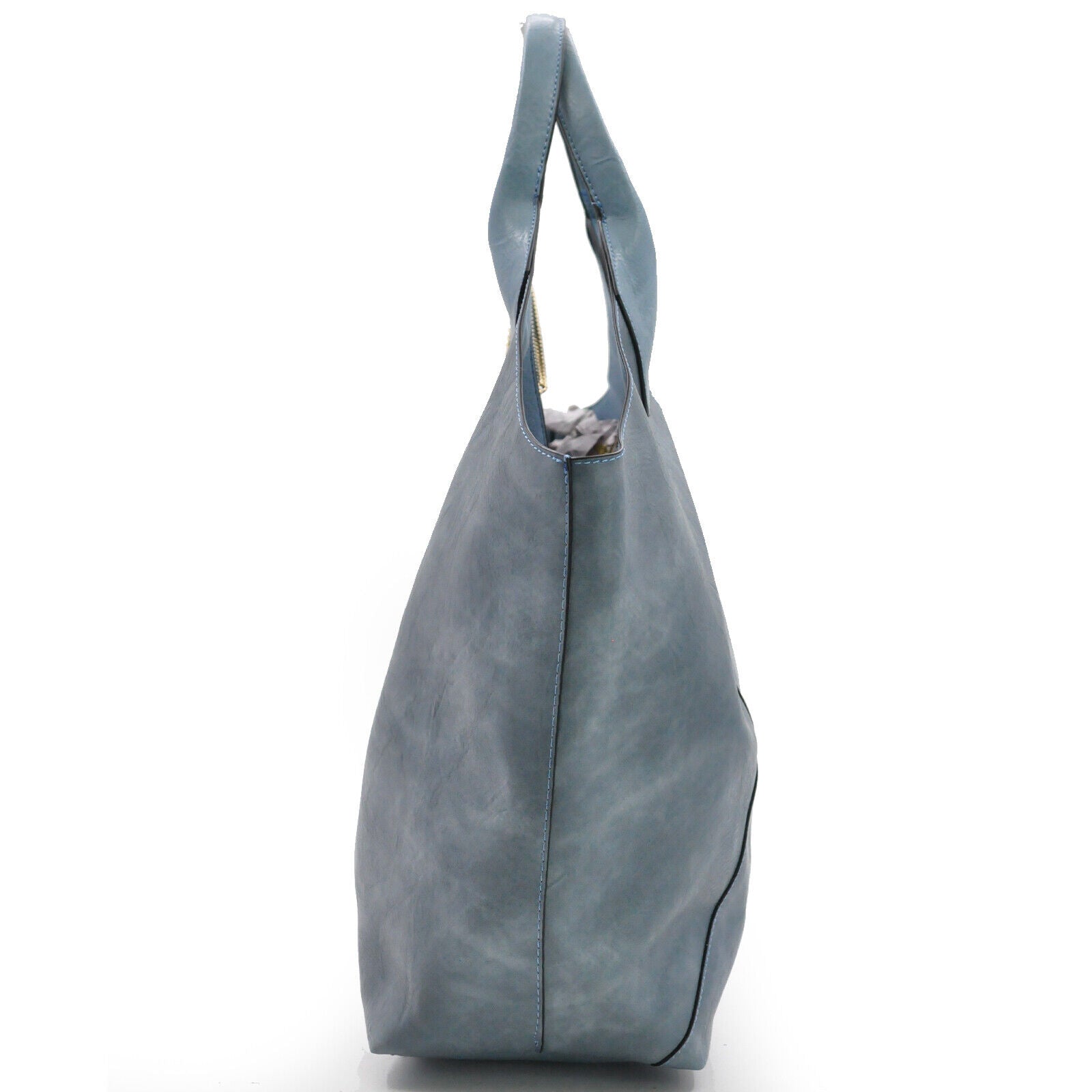 Borsa grande donna shopping capiente morbida shop shopper rosa azzurra capiente