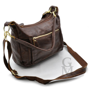 Borsa donna spalla hobo tracolla sacco capiente VERA PELLE artigianale GYOIAMEA