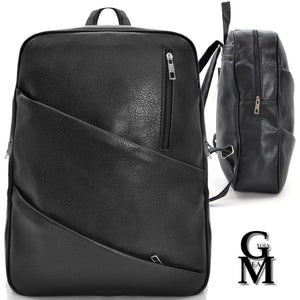 Zaino gm pelle nero originale uomo porta pc portatile casual lavoro