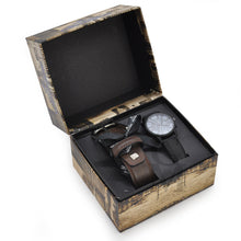 Carica l&#39;immagine nel visualizzatore di Gallery, EGON Portafoglio + orologio + scrigno scatola regalo uomo IDEA REGALO firmati