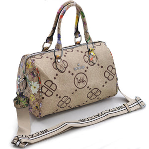 Borsa B. Cavalli bauletto fantasia fiori firmata baule spalla tracolla donna