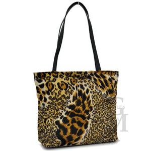 Borsa GRANDE shopping pelo pelliccia moda casual fantasia leopardata maculata