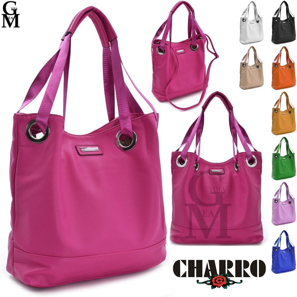 Borsa nuova CHARRO spalla fucsia hobo sacco donna grande spalla pelle tracolla