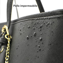 Carica l&#39;immagine nel visualizzatore di Gallery, Gyoiamea Milano borsa Stone donna shopping catene made italy nera originale