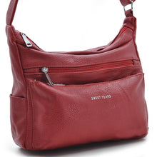 Carica l&#39;immagine nel visualizzatore di Gallery, Borsa donna originale SWEET YEARS pelle rossa tracolla capiente multi tasche new