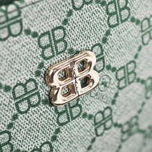 Carica l&#39;immagine nel visualizzatore di Gallery, Borsa Firmata B. Cavalli Borsetta verde Donna fantasia marca logo Zip Tracolla