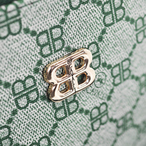 Borsa Firmata B. Cavalli Borsetta verde Donna fantasia marca logo Zip Tracolla