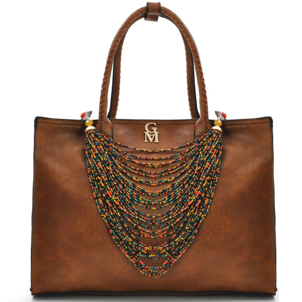 Borsa donna spalla pelle shopping multifilo elegante spalla GYOIAMEA multicolore