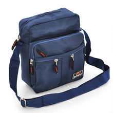 Carica l&#39;immagine nel visualizzatore di Gallery, Borsello messenger blu da uomo in nylon con tracolla regolabile 5 tasche LUDONG