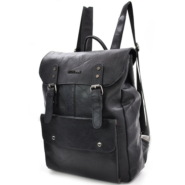 Zaino pelle nero vintage firmato Antonio Basile uomo porta pc lavoro capiente