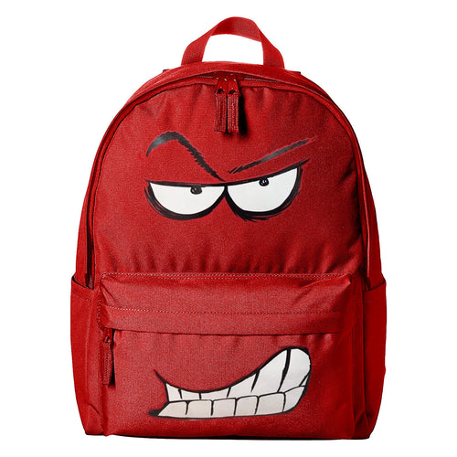 Zaino uomo donna colorato faccie tessuto viaggio scuola americano Bastardidentro