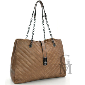 GM borsa donna tote pelle trapuntata donna spalla bauletto manici catena spalla