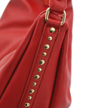 Carica l&#39;immagine nel visualizzatore di Gallery, Borsa hobo donna a sacco CAVALLI capiente morbida monomanico rossa beige borchie