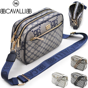 BRICIOLE Borsa 4 zip oro tasche borsetta donna tracolla fantasia scritte piccola