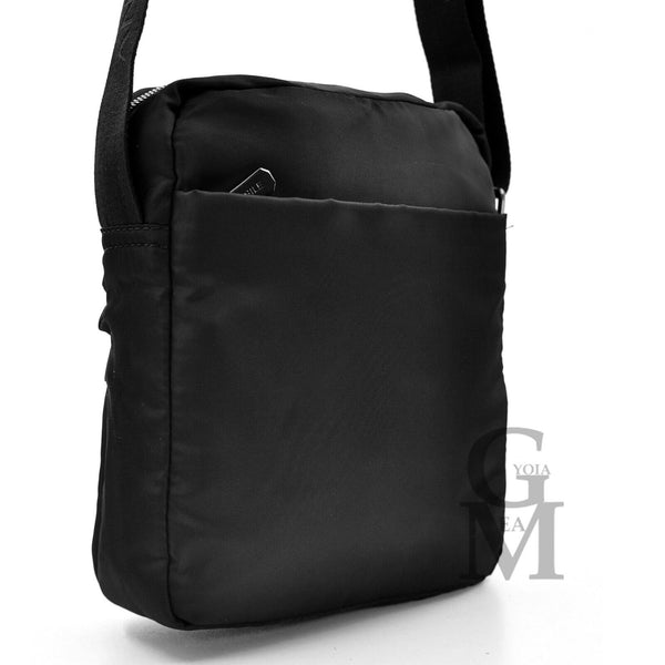 Borsello originale A. BASILE nero uomo borsa capiente zip tracolla PICCOLA nylon