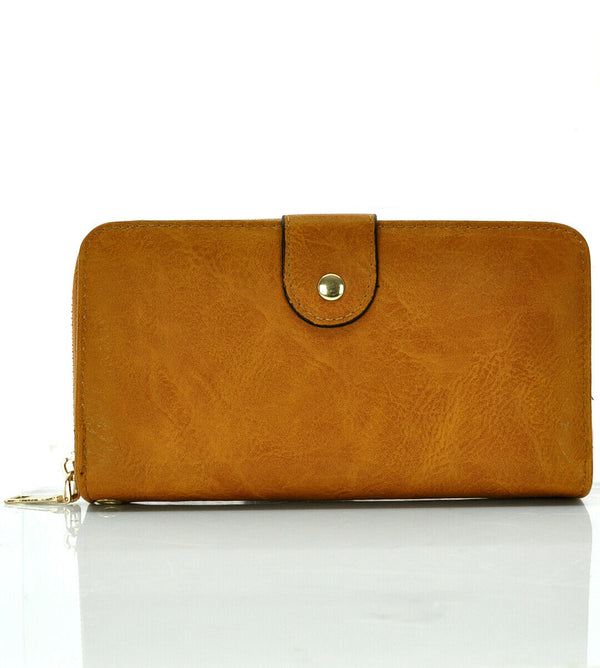 Gyoiamea portafoglio italia tasche vintage donna pelle carte cerniera trifold