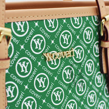 Carica l&#39;immagine nel visualizzatore di Gallery, borsa donna verde spalla originale YyCoveri fantasia scritte logo tracolla shop