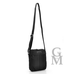 Borsello originale A. BASILE nero uomo borsa grande capiente zip tracolla nylon